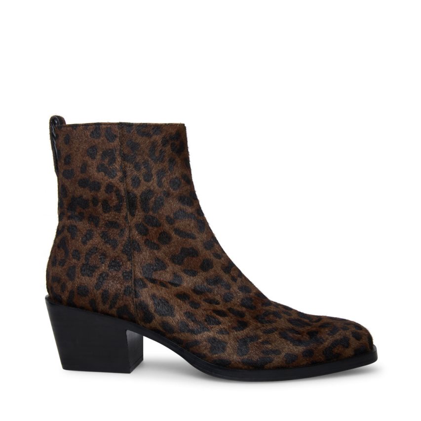 Leopard Steve Madden Richie Men\'s Ankle Boots | PH 7029FBJ